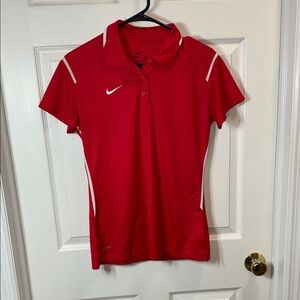 Nike Women's Red Short Sleeve Polo